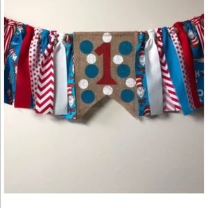 High chair banner 1st birthday